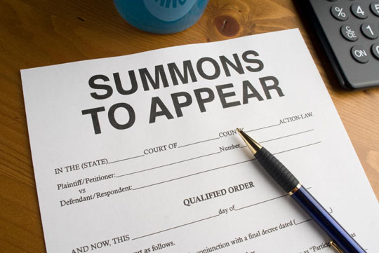 Summons to appear - Process Server Manchester